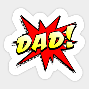 POW! Comic Action DAD! Sticker